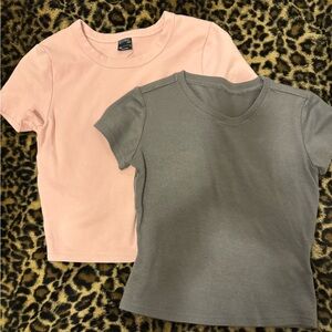 Pink and Grey crop tops!!!! Size small